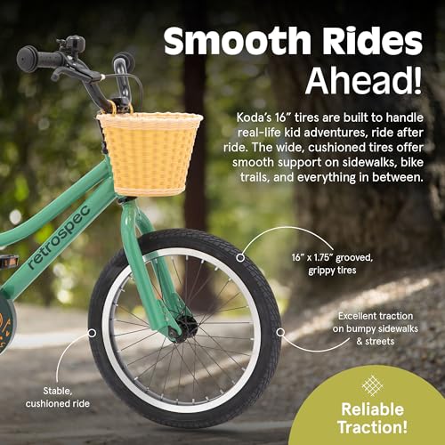 Image of Retrospec Koda Plus Kids Bike for Boys & Girls Ages 4-6 Years - 16 inch Children's Bicycle, Adjustable Seat & Handlebars
