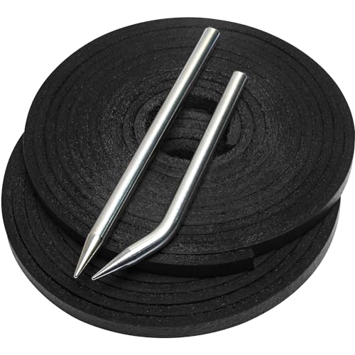 Aeesio Softball Baseball Glove Lace Mitt Lace Repair Kit Includes 2 Leather Laces and Lacing Needle for Catchers Glove(Black)