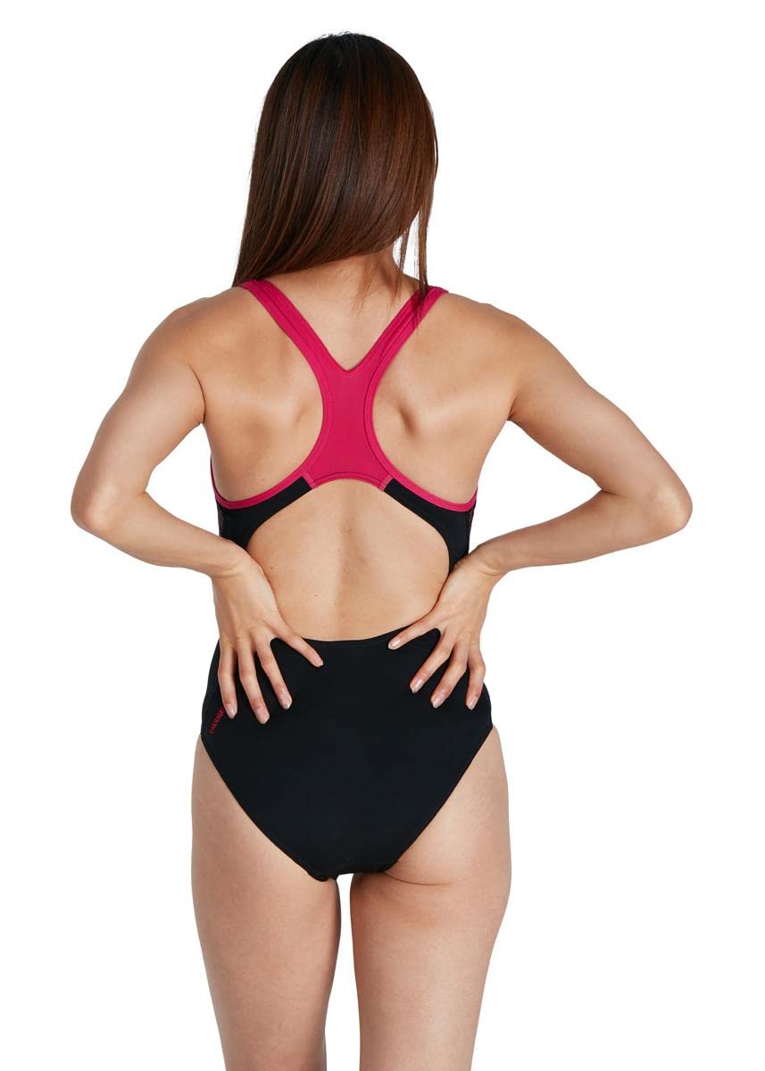 Speedo Costume Olimpionico Intero Donna Art.8-113893597, Nero - Fuxia. Tg. 52