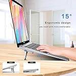 Laptop Stand Portable,Zinc Alloy Laptop Mini Stand,Laptop Riser Invisible,Ergonomic Laptop Stand Cooling Suitable for 12-20 Inches Laptop.(Silver-2pieces)