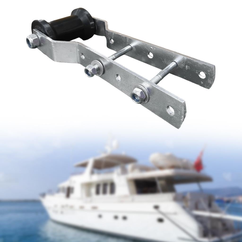 F Fityle Conjunto de Rodillo de quilla con Soporte de Rodillo, absorción de Impacto, posición Ajustable, reemplazo, Accesorio para Remolque de Barco de 15