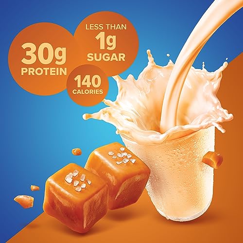 Image of Pure Protein Salted Caramel Shake, Ready to Drink and Keto-Friendly, Vitamins A, C, D, and E Plus Zinc to Support Immune Health, 11 Oz, 12 Count