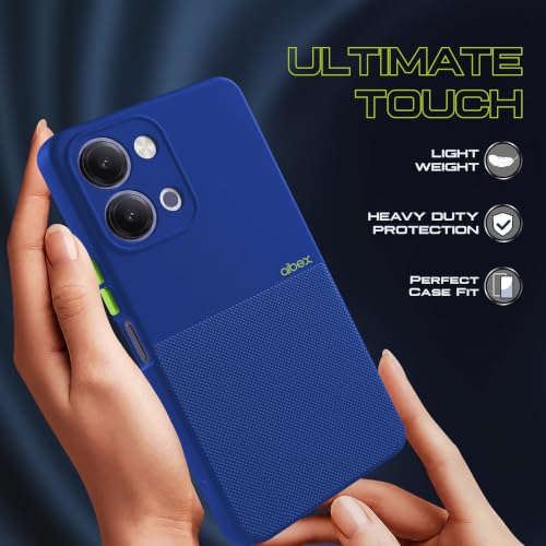 Image of AIBEX Premium Back Cover Case Compatible for Vivo Y21 5G / Vivo Y11 5G | Scratch & Drop Tested Shockproof Matte Texture Case with Soft Microfibre Lining Slim Fit Cover with Anti-Scratch Finish - Blue