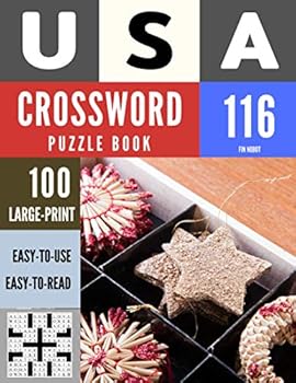 Paperback USA Crossword Puzzle Book: 100 Large-Print Crossword Puzzle Book for Adults (Book 116) Book