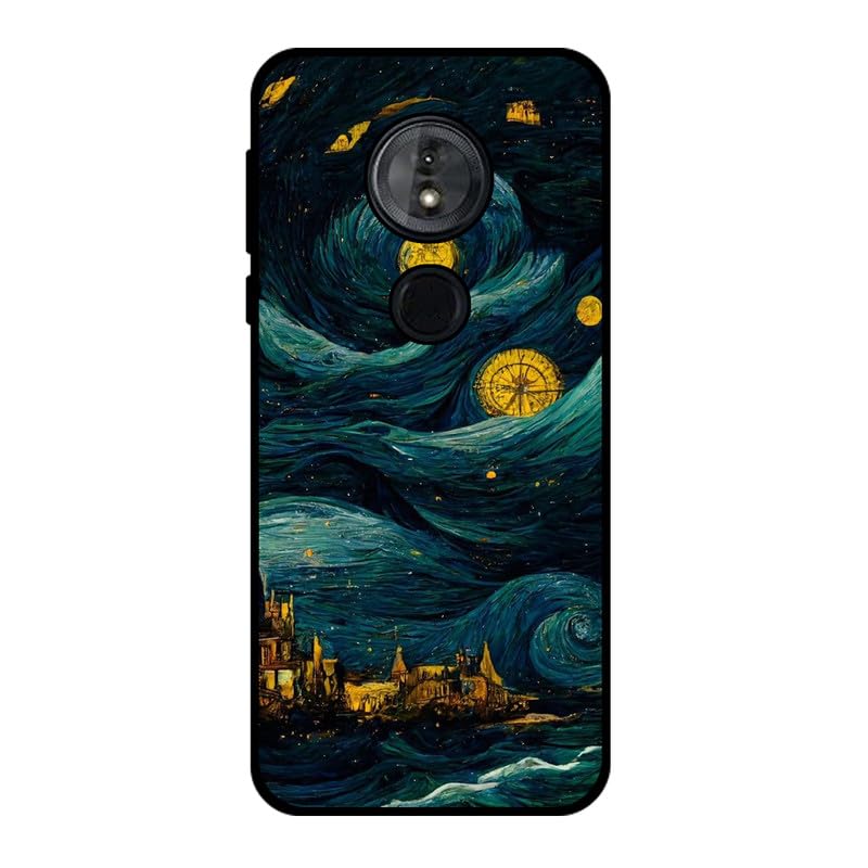KARTXITAI Funda Case Compatible con Motorola Moto G6 Play,Protectora de Cuerpo Completo con Tacto Suave y Sedoso,Carcasa de Silicona Cover,Gel Flexible,Regalo Original - mar