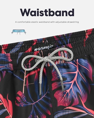 Image of maamgic Mens Swim Trunks Quick Dry Swim Shorts with Mesh Lining Funny Swimwear Bathing Suits 7inch