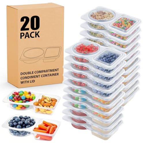 20 Sets, snack containers,reusable snack containers with lids,sna...