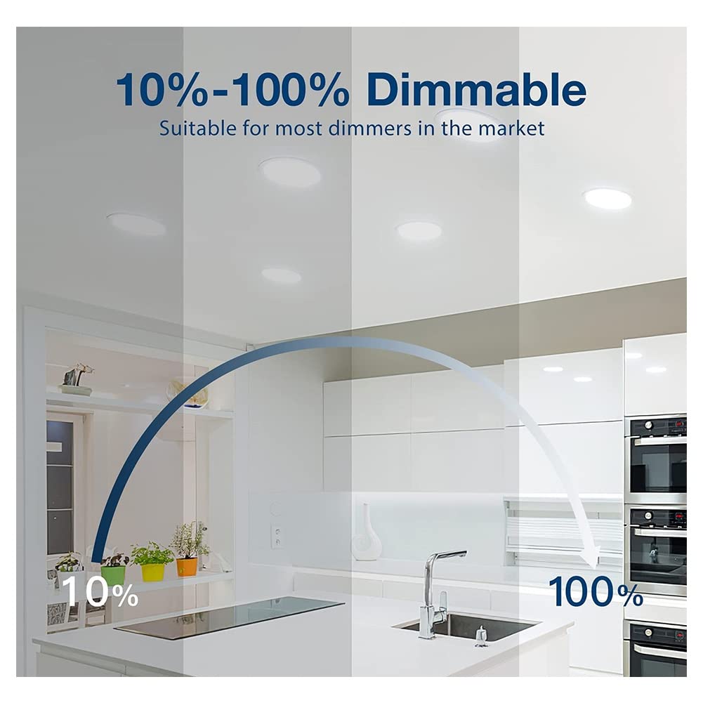 TTPP Dimmable LED étanche LED Down Lights 5w 7w 9w 12w 15w 18w Downlight Downlight Lights Lampe De Plafond pour Ampoule De Salle De Bain (10 Pcs)-7WIP65230V-Coldwhite