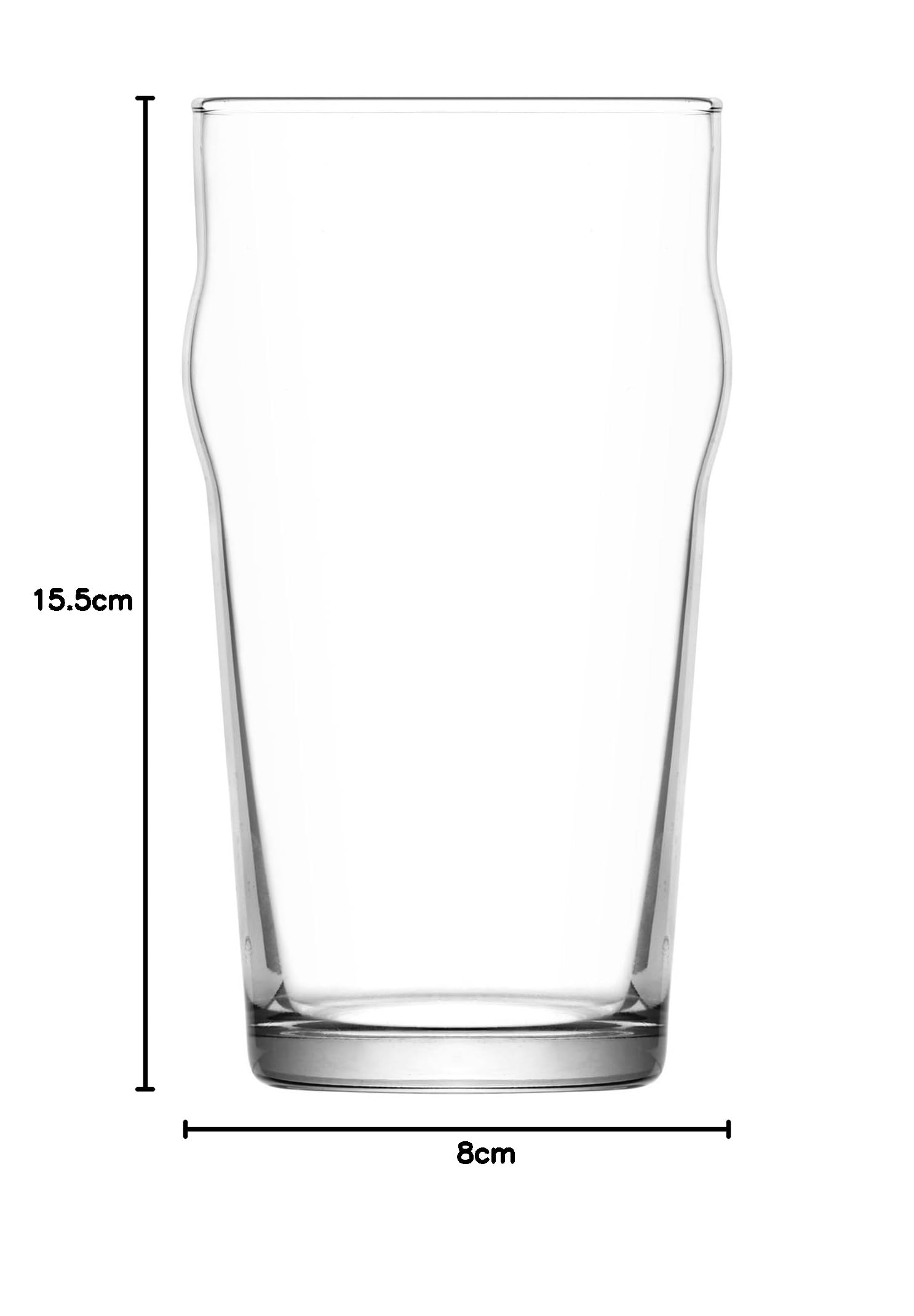 LAV Noniq - Vaso Tipo Pinta para Cerveza - 570 ml - Pack de 6