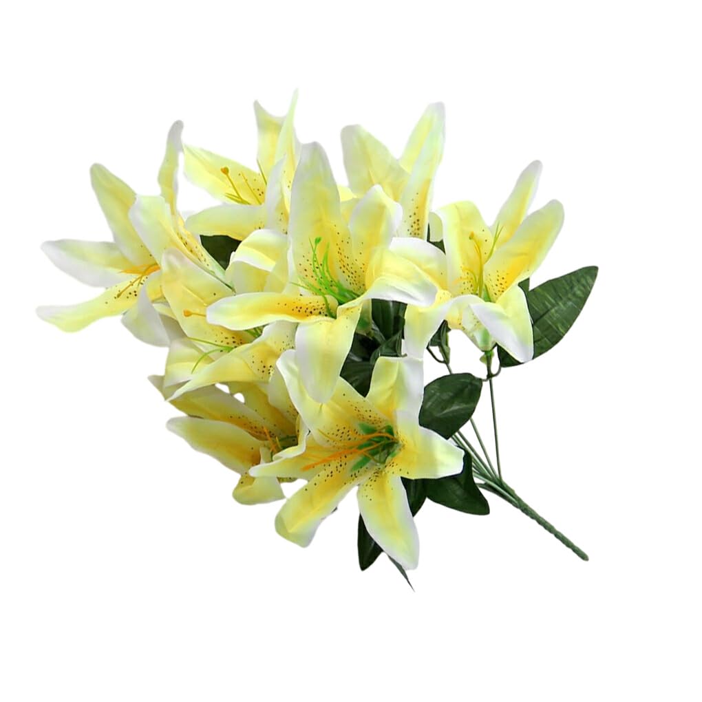 Fiore Artificiale Lilium Di Seta, Decorazione Floreale Realistica Per Casa E Giardino, Lungo, Elegante, Color Rosa Scuro, 45 Cm