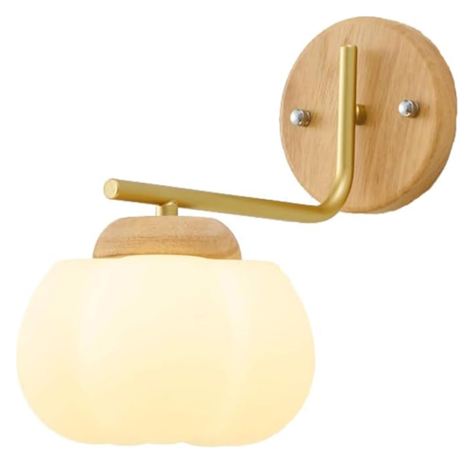 KBUUKYYXouy Wall Lamp with Round Base, Modern Metal Arm Sconce Lighting Fixture, Soft Light for Home Decor