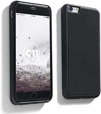 Anti-Gravity Case for iPhone 6 Plus/iPhone 6s Plus Black Protective Self Sticky Selfie Magic Nano Cover by C11