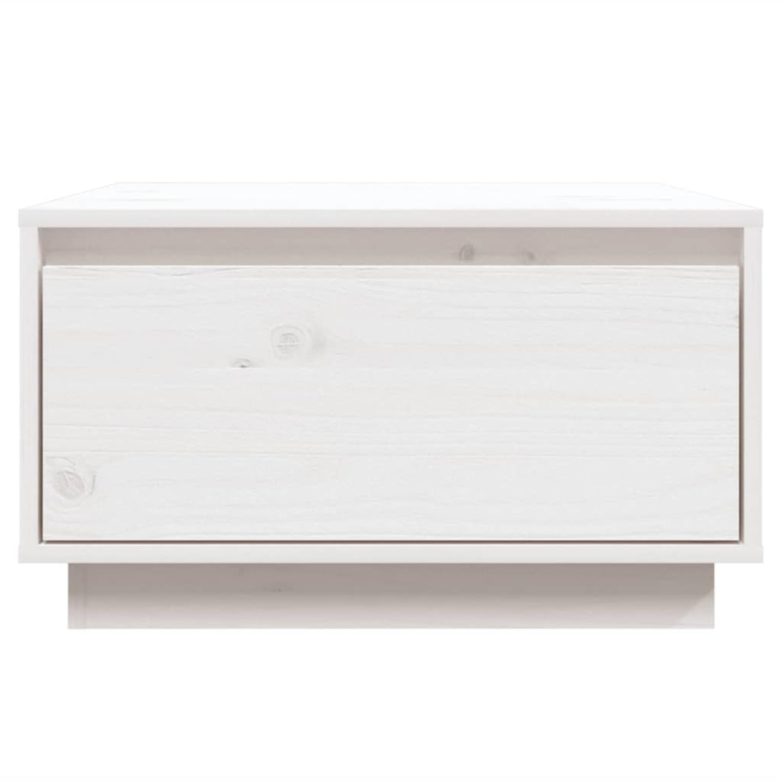 Homgoday Tavolino da caffè bianco 55 x 56 x 32 cm, in legno di pino massiccio, tavolino da tè per soggiorno, sala d'accoglienza degli ospiti, camera da letto e mobili da ufficio