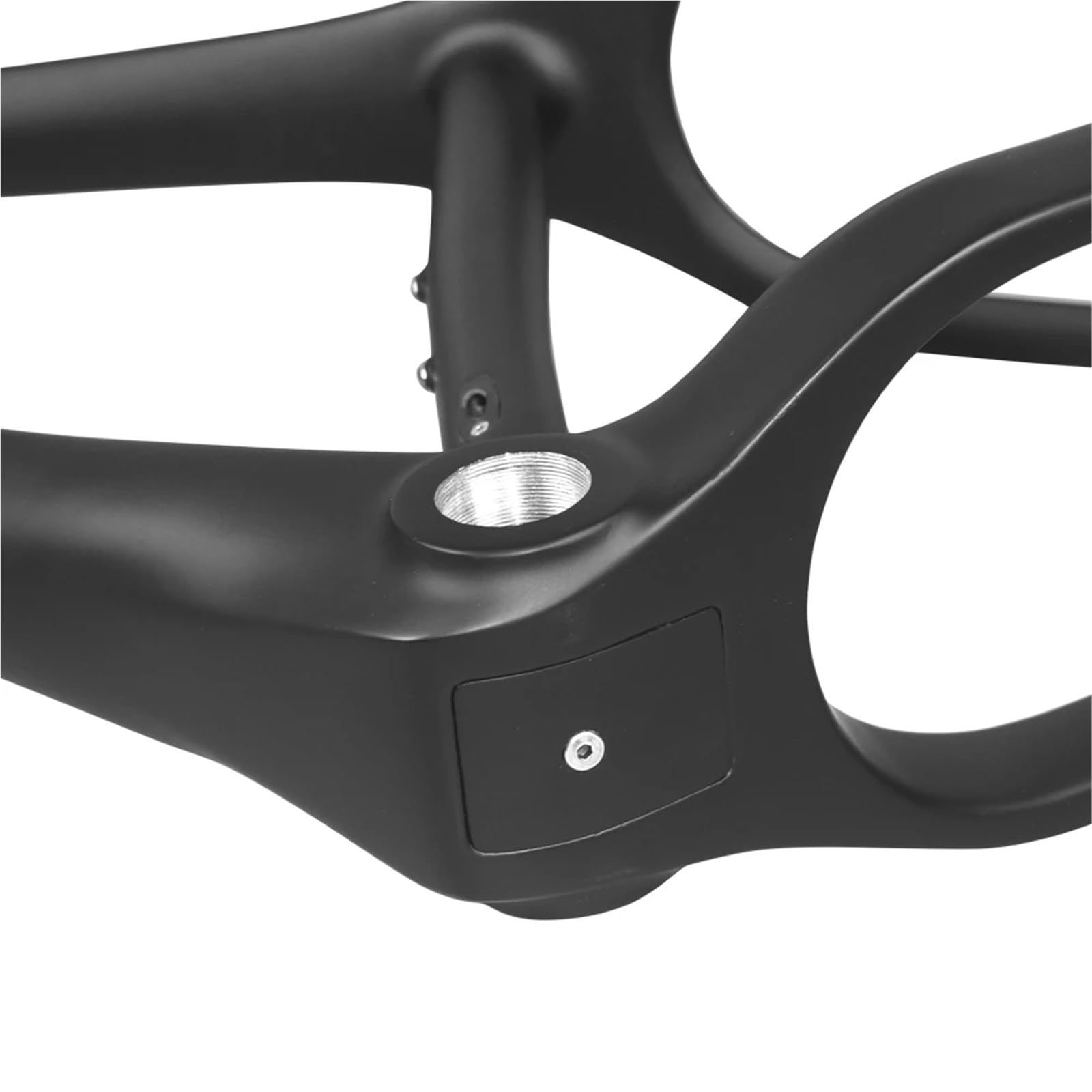 Kompatibel mit 26ER x 12,7 cm Carbon-Fat-Bike-Rahmen, BSA Steckachse 197 x 12 mm Snowbiking-MTB-Rahmen-Set (hellblau, 45,7 cm matt)