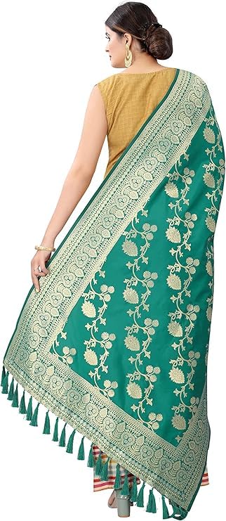Women's Banarasi Silk Dupatta, Woven Floral Design2