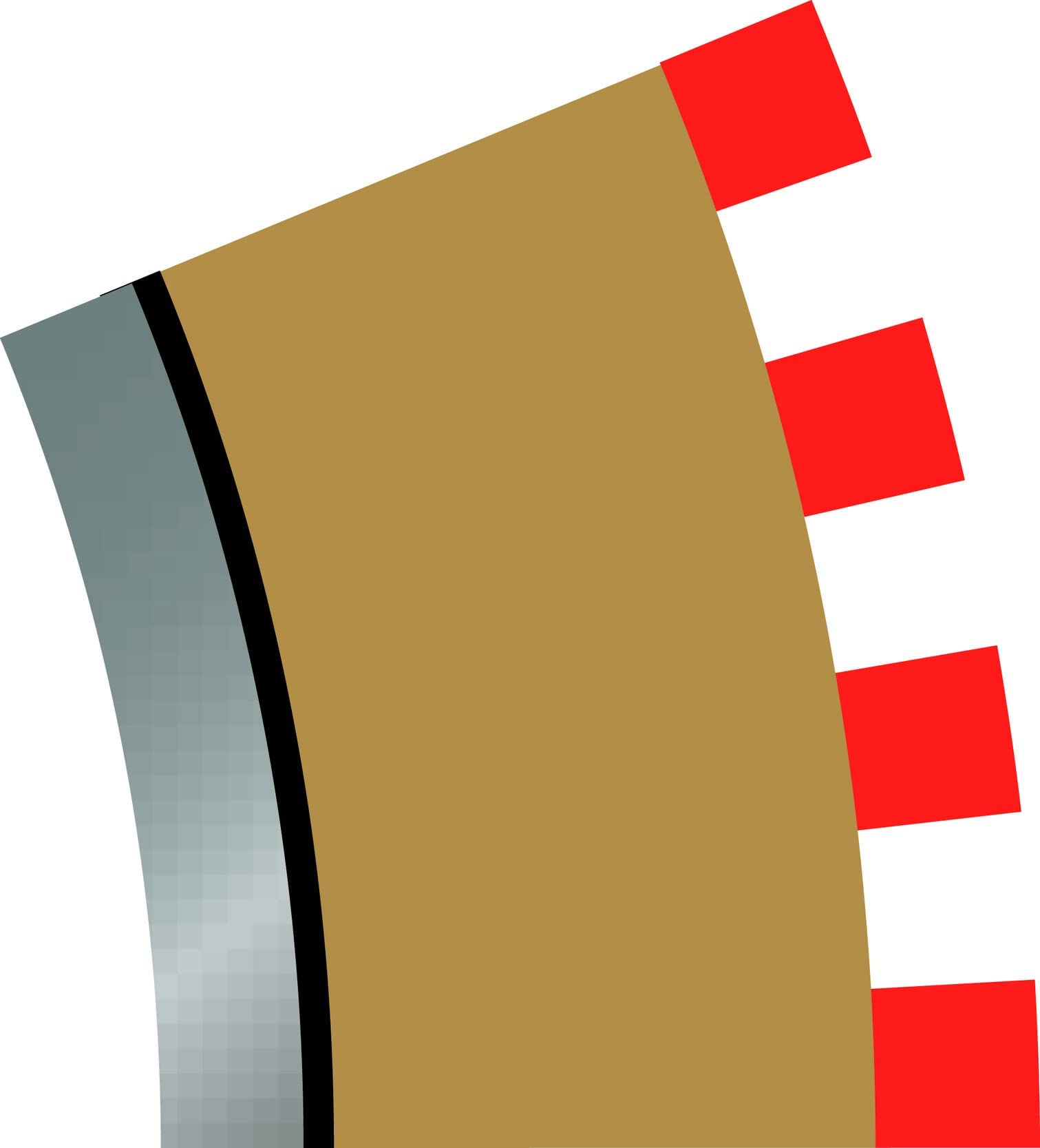 Scalextric C8280 4X Radius 2 Inner Borders & Barriers