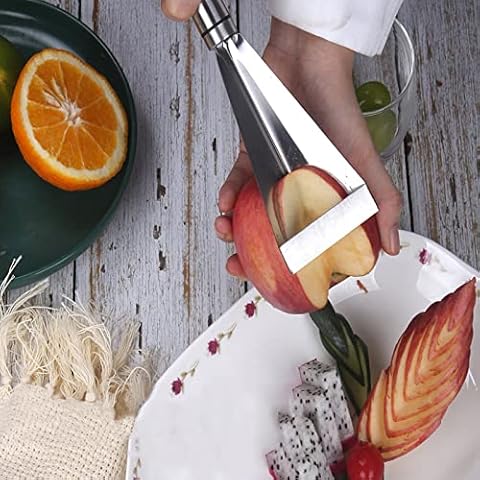 COEKI Edelstahl Obst Schnitzmesser, Dreieckige Form Obst Gemüse Messer Hobel Cover