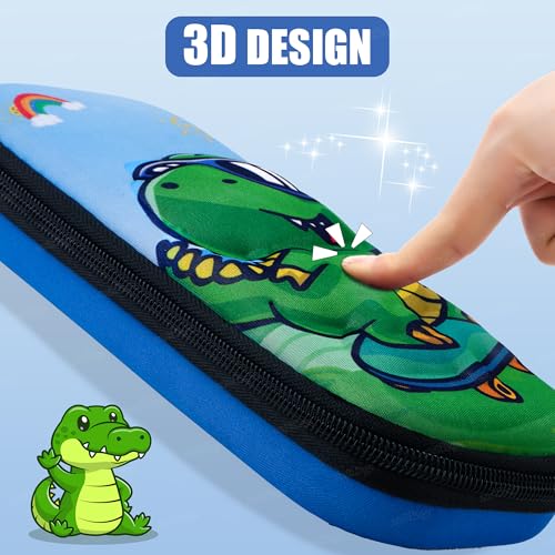 Image of Zest 4 Toyz Pencil Pouch for Kids Large Capacity Pencil Box Case for Boys and Girls (Croco Themed Design) Age 3 +