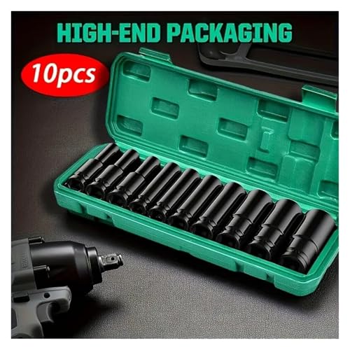 Set Universal de Dados de Impacto Métrico 10 Piezas 1/2" miniatura 2
