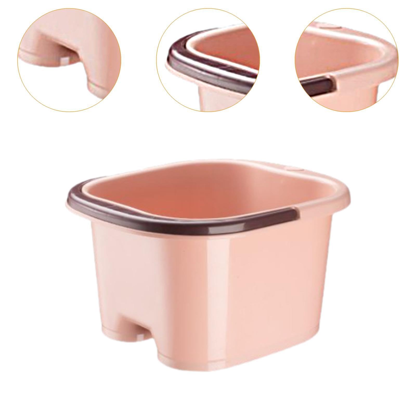 de Pies Balde Portátil para de Pies Spa Masajeador Pedicura Antideslizante para Relajación Apta para Adultos Y Niños en La Casa Baño Y, Rosa