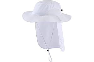 Outdoor Mens UPF50+ Sun Hat with Neck Flap Womens UV Protection Hat