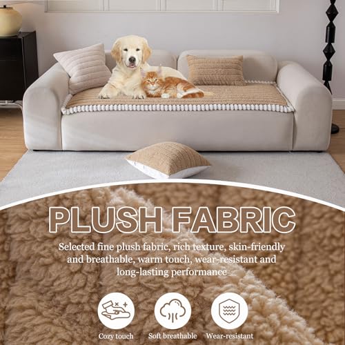 Pet Couch Covers for Sofa Non Slip Plush Cushion Protector, 27.6"x70.9" - image 2