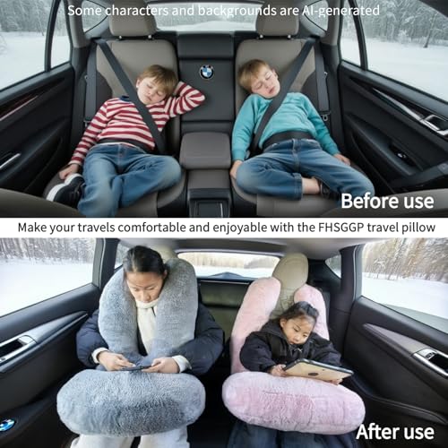 Image of FHSGGP Travel Pillow Car Travel Sleep Support Pillow