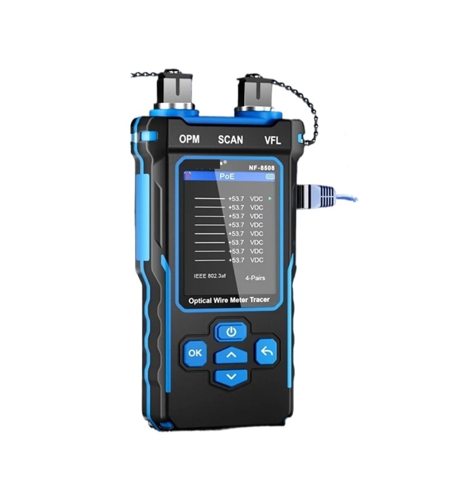 Tester for cavi di rete NF-8508 con display LCD digitale OPM VFL PoE Cavo RJ11