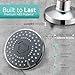 Rainfall Shower Head Fixed Showerhead 3.7-Inch Small Round Bathroom Rainhead 3-Setting Overhead Waterfall Shower Head with Adjustable Swivel Ball Joint G1/2