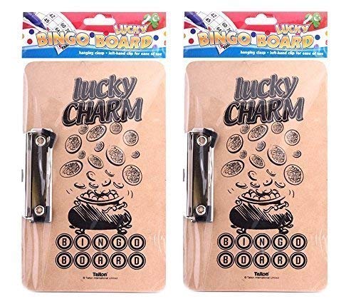 2 x Lucky Bingo Board With Clasp Clip Left Hand Clip 24cm x 15cm Approx