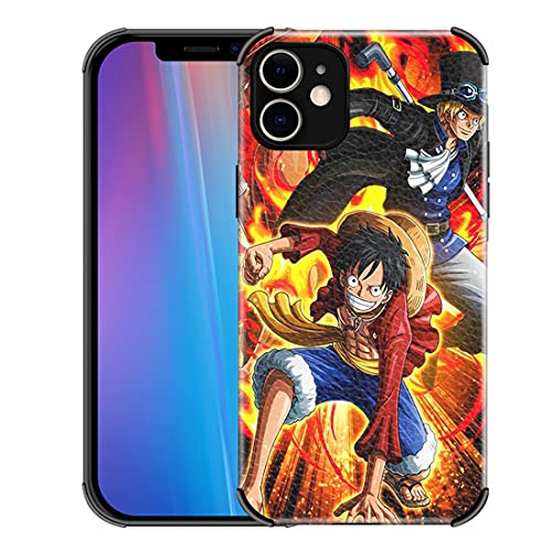 Anime One Piece iPhone 11 Case,Japan Anime Cartoon One Piece Luffy Cute iPhone Case for Boys Men Girls,Cartoon Luffy Cool Anime Design Soft TPU Silicone Case for iPhone(iPhone 11, HZW-D03)
