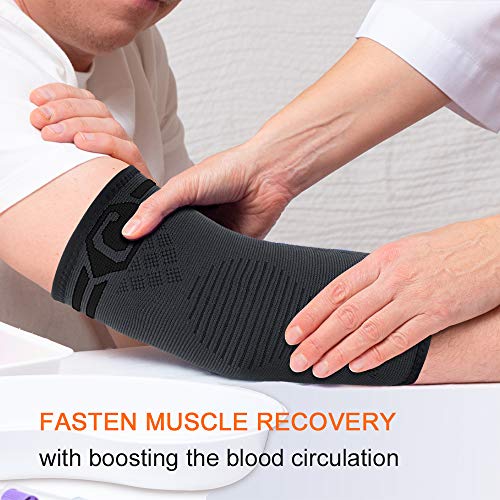 Cambivo 2 Pack Elbow Brace For Tendonitis, Tennis Elbow Compression Support Sleeve For Golfers Elbow Pain Relief, Arthritis, Bursitis, Workout, Weightlifting #TOP5