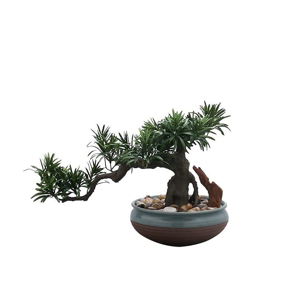 Plante artificielle pin faux bonsaï pour décoration sans entretien