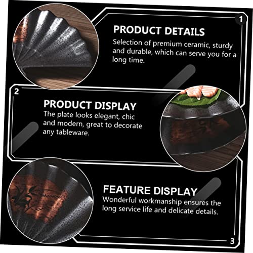 Plato estilo japonés para sushi de cerámica 12.52x8.58 pulg miniatura 4