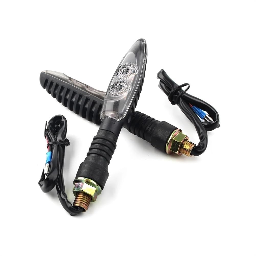 Genérico Intermitentes delanteros de motocicleta 1 par de flechas de para giro para luces de señal de motocicleta para giro de 12V para lámpara de señales Universal para Harley para Yamaha