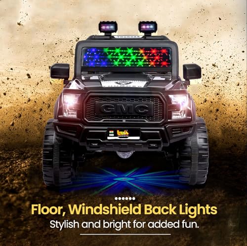 Luusa Thunder Battery Operated Jeep for Kids, Ride on Toy Kid Car with RGB Windshield Light & Music | Electric Jeep Battery Cars | Baby Big Car for Kids to Drive 3 to 8 Years Boys Girls - Image 2 thumbnail
