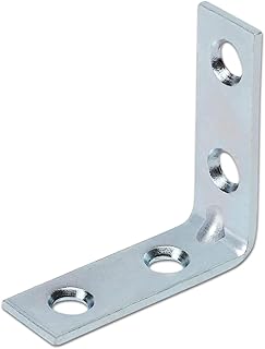 IMPEX Angle Bracket for Reinforcing Chairs and Tables | Pack of 24 |Shelf Bracket |Zinc Plated L Shape Bracket | Solid Shelf Support Joint Right Corner Brace (50 X 50 MM)
