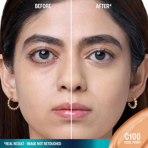 Image of LAKME 9to5 Hya Matte Foundation, Cool Ivory, 25ml, for Natural and Hydrated Look, with 5% Hyaluronic Acid Complex & SPF 40, 3x Oil Control, Smudge Proof, for Women