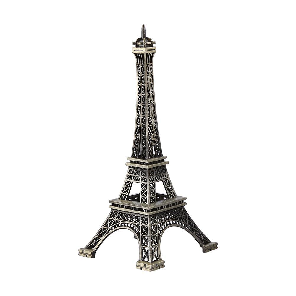 – Eiffel Tower Statue Decor, Eiffel Tower Model Zinc Alloy Paris Eiffel Tower Collectible Figurine Replica French Eiffel Tower for Table(10CM)