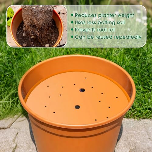 Insert rond pour grands pots de fleurs 35,6 cm avec drainage