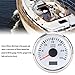 Fockety Tachometer Gauge, 52mm 2inch 3000RPM Universal Car Tachometer with Hour Meter & 7 Color Backlights, 9-32V Electric, RPM Meter Kit for Truck, Tractor, Car (White Dial Silver Bezel CX6224)