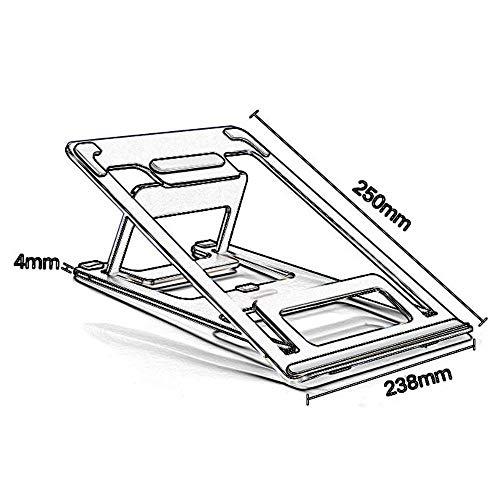 Base Ergonomica Plegable de Aluminio para Laptop 12-17" miniatura 2