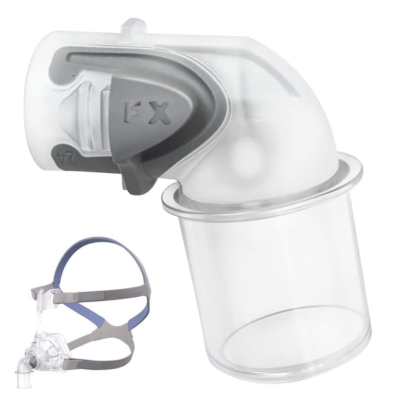 Replacement Elbow for ResMed Mirage FX Nasal Mask, Nasal Guard Replacement Frame for Mirage FX, CPAP Mask Replacement Accessories Connector (White-1)