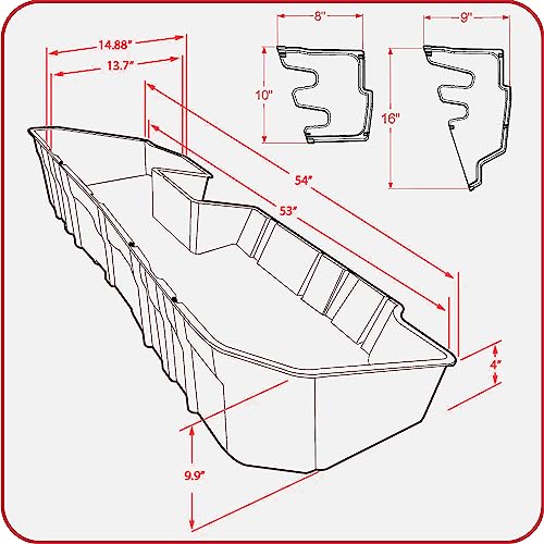 Image of MaxMate Underseat Storage Box Compatible with 2019-2026 Chevy Silverado GMC Sierra 1500; 2020-2026 2500 3500HD Double & Crew Cab, Black Rear Under Seat Extra Cargo Store Organizer | CB5C2278MX