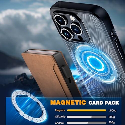 Real Leather Wallet for Men with Detachable Magnetic Pop-up Card Holder Slots RFID Blocking Minimalist Bifold Wallet with Money Clip (Brown)4