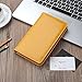 Sooez Leather Professional Business Card Book Holder Organizer, 240 Capacity Credit Card Booklet, PU Name Cards Holder Storage File for Men Women, Orange