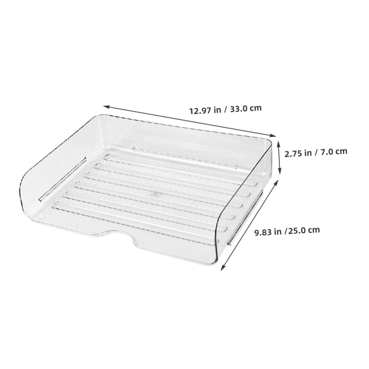 STOBOK 4piezas Organizador De Escritorio Apilable Bandejas Transparentes Para Oficina y Práctica Para Archivar y Material De Oficina