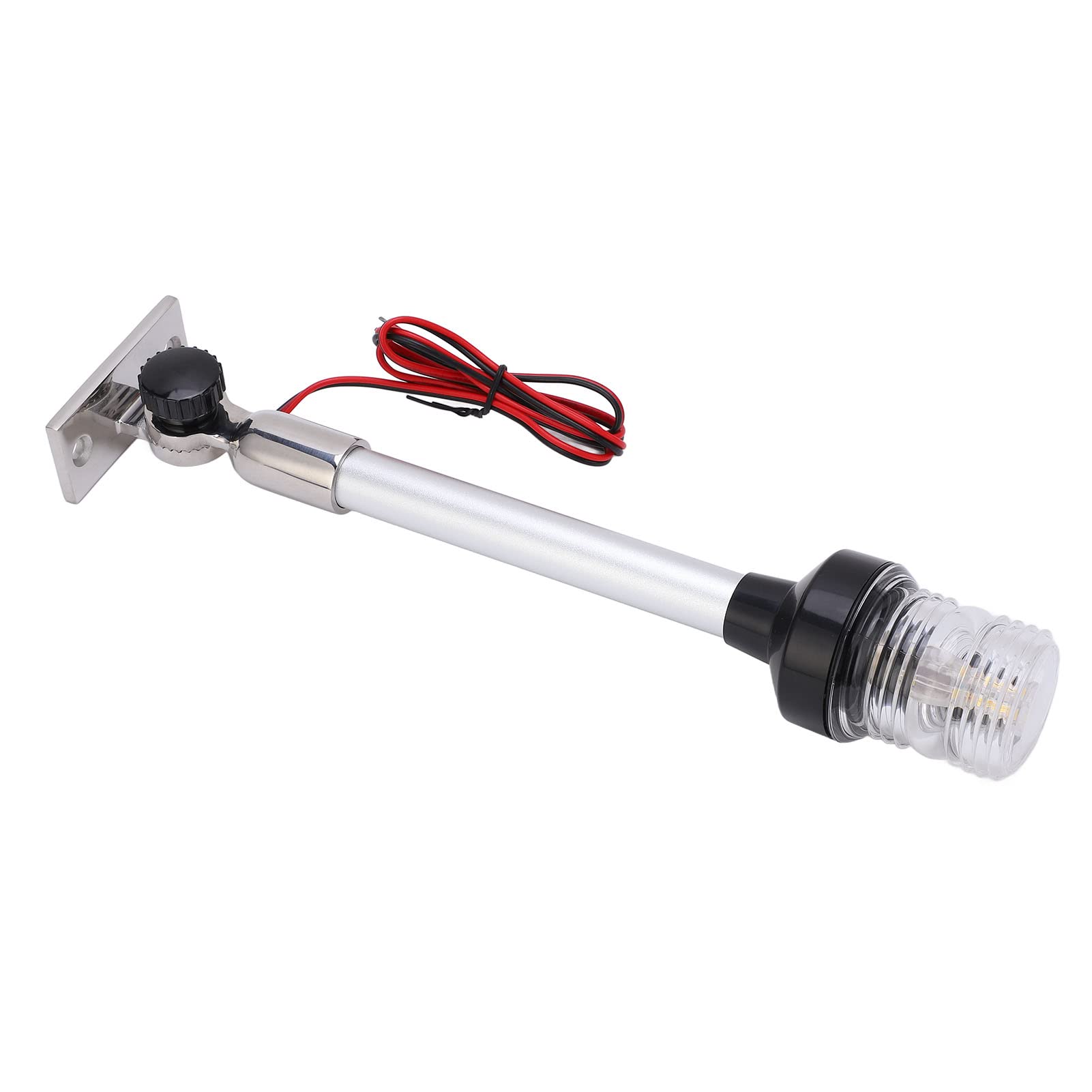 VGEBY Faro di Navigazione a LED 360° 12 Pollici per Barca Marina | Impermeabile IP66, Base in Acciaio Inox 316, visibilità Fino a 2 Miglia Nautiche, Alimentazione DC 12-24V, Luce bianca.