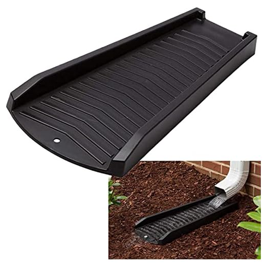 2-Pack Decorative Downspout Black Splash Block Rain Gutter Drain Extender