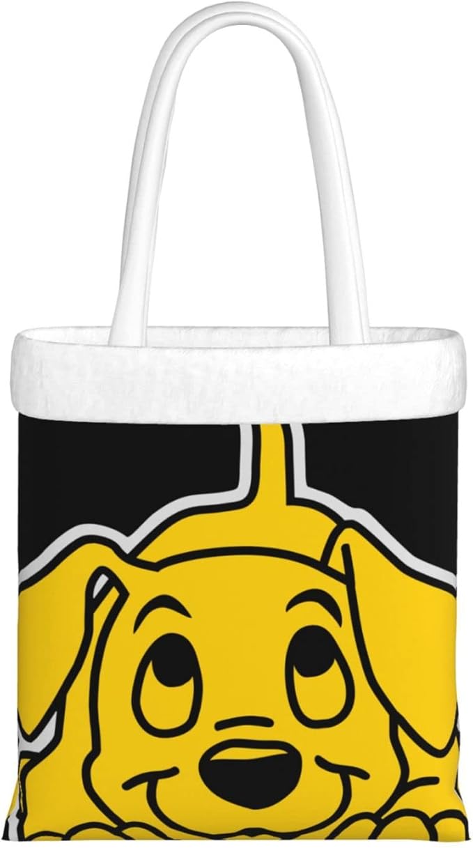 Amazon トートバッグ カートゥーン 犬 イラスト クリスマス ふわふわ 可愛い おしゃれ バッグ 手提げ袋 ファッション 贈り物 持ち運びが容易 ギフトバッグ 贈り物 クリスマスプレゼント シューズ バッグ